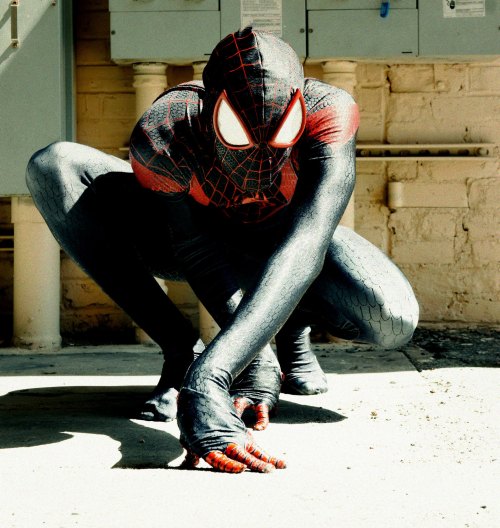 nikolasdraperivey:  CINEMATIC MILES MORALES COSPLAYYo! My name is Nikolas A. Draper-Ivey…This is cosplay as Cinematic Miles Morales: The Ultimate Spider Man. This suit was made by Jesse Covington ( Writer and Costume Designer) and sewn by Sasha