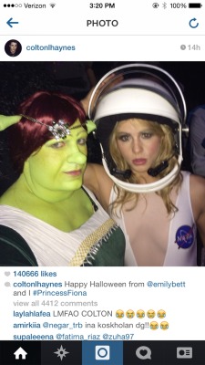 tyleroakley:  ionlylovebooks:  is no one gonna talk about how Colton Haynes went to a Halloween party as Fiona from shrek  this is so important to me