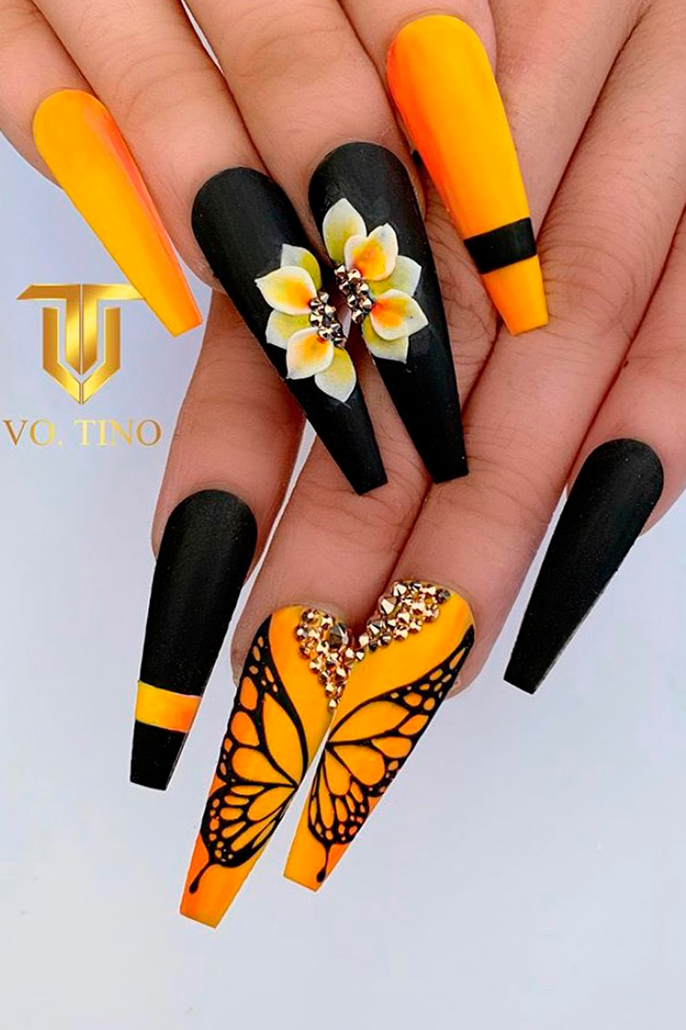 Cute Manicure — Matte yellow and glossy yellow almond shaped nail...