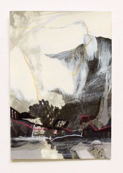 thorstendittrich:   Thorsten Dittrich - “ Unvisited Places K309 “ 2019, oil, drawing, pigmented shellac on print            