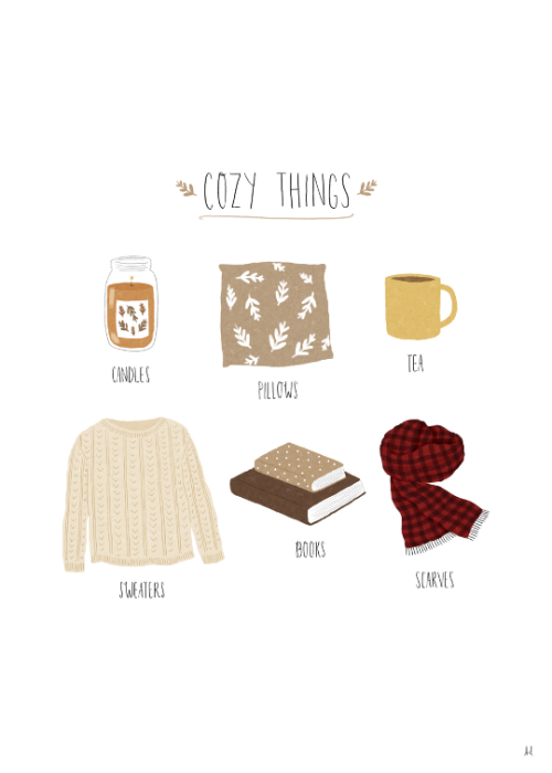 ash-elizabeth-art:cozy things prints | society6 