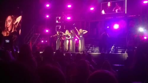 SEVEN ROWS FROM THE FRONT, LITTLE MIX AT MANCHESTER ON THE SALUTE TOUR