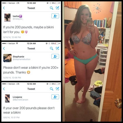 i-am-simple-creature:rivvolt:this-is-life-actually:This girl has a strong message for body-shaming v