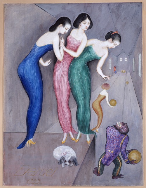 Dreams and Fantasies no.1 (The Skittle Alley) by Nils Dardel, 1922