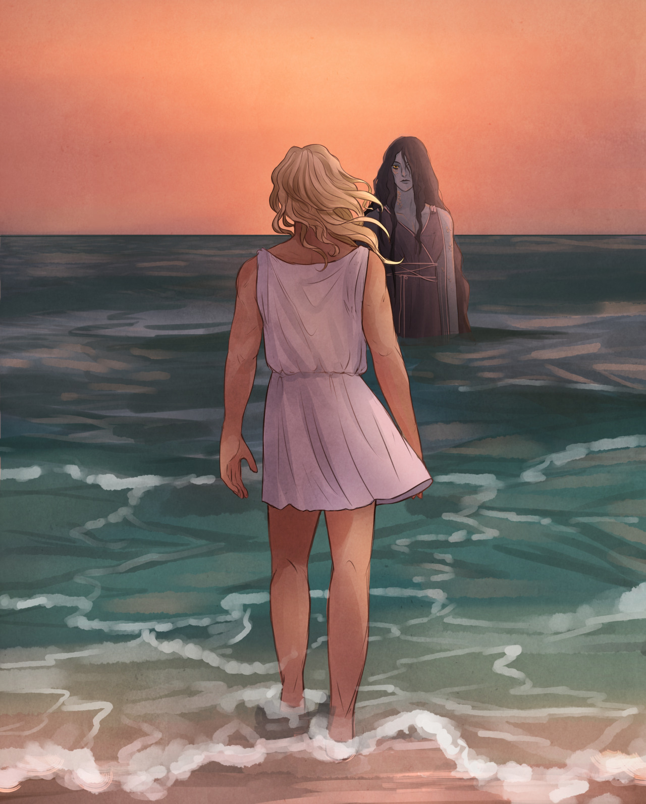Pigeon Princess Achilles Meets With Thetis