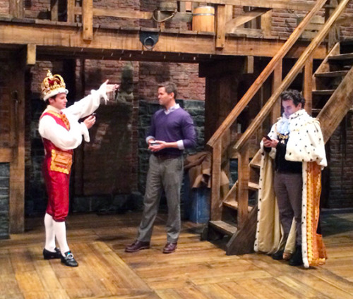 jgroffdaily: Jonathan Groff (King George III The Second) and Brian D’Arcy James (King George I