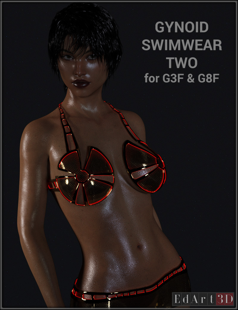 Gynoid Swimwear Two for G3F and G8F contains 16 MATs zones to easily apply your own