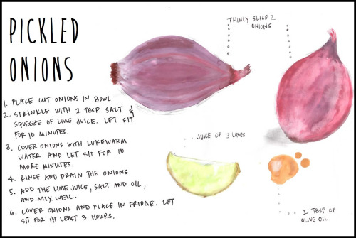 PICKLED ONIONS OR CEBOLLAS ENCURTIDAS  According to Laylita.com, cebollas encurtidas or pickled onio