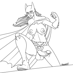 doomington:  Stream Pics! Futaverse Batgirl stalks the night!