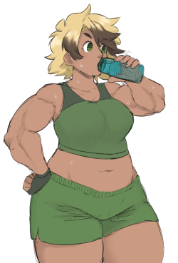 shoguchime:Letty and Lyn cooling down from a good workout