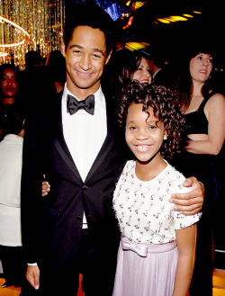 dailyalfredenoch:Alfie Enoch and Quvenzhané Wallis at the InStyle and Warner Bros. 2015 Golden Globes After-Party