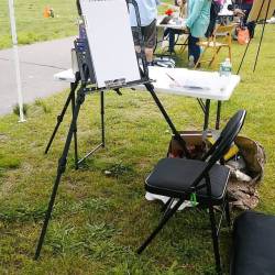 At Fellsmere Pond doing caricatures!  Come