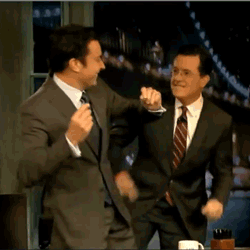 excitate-vos-e-somno:  Jimmy Fallon x Stephen Colbert ~ Dancing on Late Night with