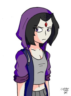 I coloured a sketch of Raven I did a little