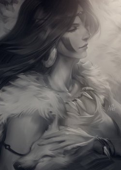 Mononoke sketch by Artgerm 