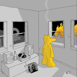 rappcats:Quas on IG bumping Madvillainy, pondering how the world has improved since record dropped … war, recession, police oppression … surely it’s the good influence of the Super Villain. Animation by Jeff Jank