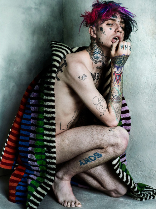 Lil Peep is photographed by Mario Testino and styled by Nicola Formichetti in V109. See the full spr