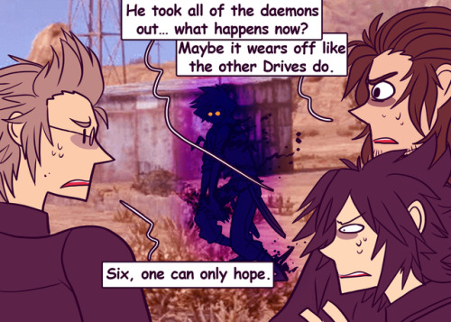 destiny-islanders: You guys really, really wanted to know how the Chocobros would react to Anti-Form (there were way more where this ask compilation came from hahaha). I held off on making a doodle for a while because I just couldn’t imagine any silliness