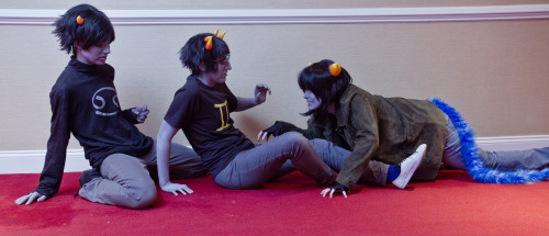 vantasticmess:gryfeathr: meow :33 Katsukon 2013 - Homestuck Karkat - vantasticmess Sollux - knighta