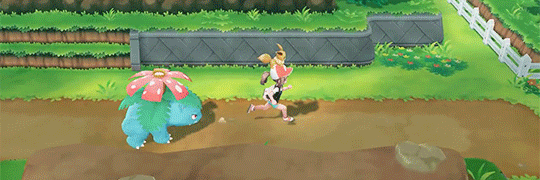 chasekip: so they released a few videos on how pokemon follow behind you in Pokemon Let’s Go and its like: Venusaur jumping like a frog!! good stuff i can support this Electrode just slowly rolls behind you, can’t ask for much from this round friend!