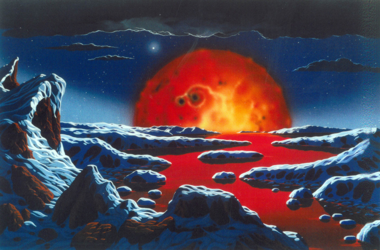 martinlkennedy:  Steve R Dodd ‘The Turbulent Giant’ (1980s). Unpublished. From