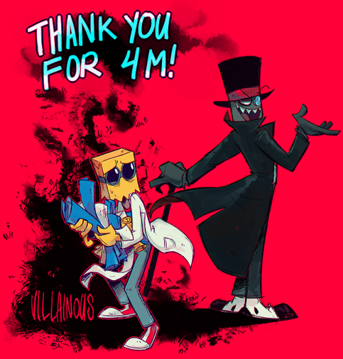 villainous-crew: We have reached 4 million views on Youtube! We are very thankful for all the suppor