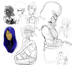 buroques:  ive been really sick but here’s a sketch dump of some SU humeAU. sorry for the inactivity! full view is always cool! 