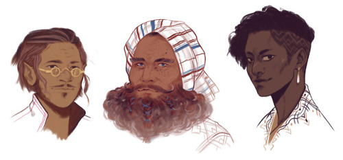 janisjoy: Something in between commissions. A bunch of portraits I sketched for our Tal’dorei D&