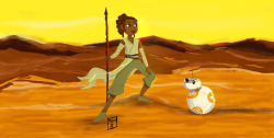 fyblackwomenart:  Race Bent Rey from Star-Wars