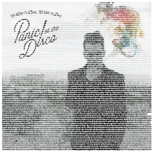 panic-at-the-blog:Typographic digital prints containing the lyrics to Panic at the Disco’s albums la