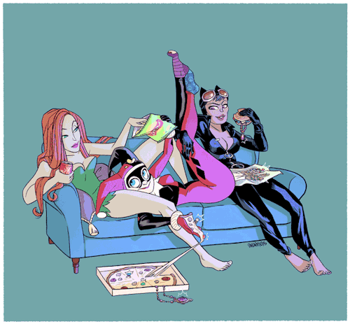 comic-book-ladies:Gotham City Sirens by Andrea Torrejón