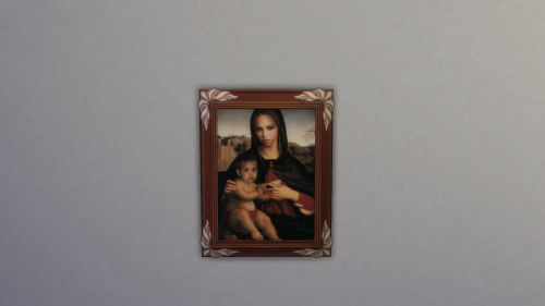 “Beyoncé and child” painting for the Sims 4!Download