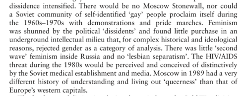 mycravatundone:on why there would be no moscow stonewall and why you can’t approach queer history in