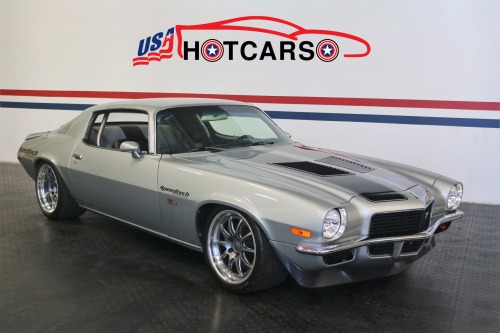  Precious metal. This pro-touring 1970 Chevrolet Camaro Z28 from USA Hot Cars is powered by a Duttwe