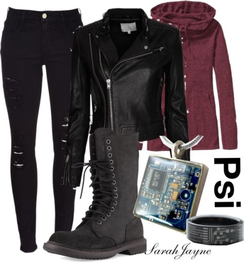 Psi inspired look by sarahjayne-loves-fashion featuring a black leather jacket