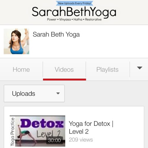 Yoga for Detox - Level 2 is up and live on my channel! www.youtube.com/sarahbethyoga 30 minutes of v