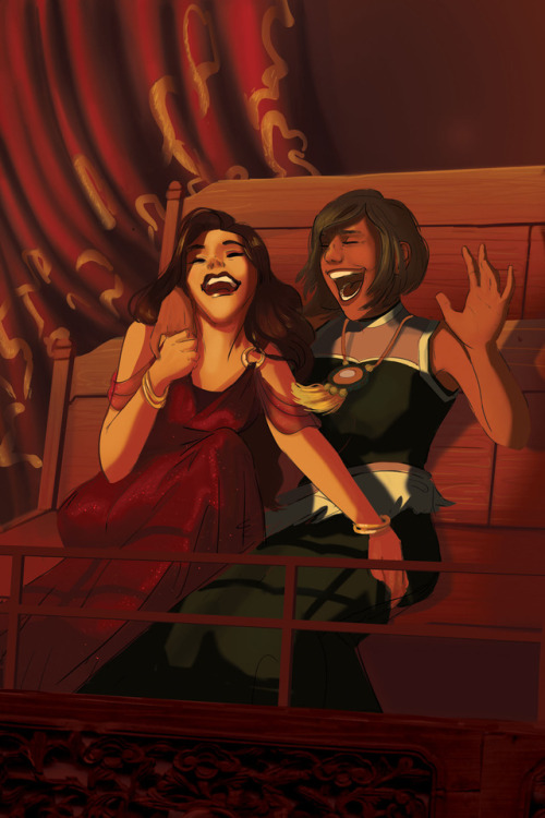 thirdchildart:The first of my two pieces for the @korrasamifanzine !  I am SUPER PLEASED with h