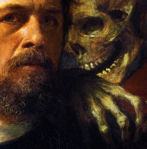 detailsdetales:Self-Portrait With Death Playing The Fiddle (1872)Arnold Böcklin