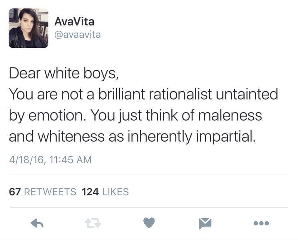 ithelpstodream:  For those white boys who say “I don’t see colour” and “not