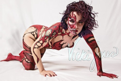 comicbookcosplay:  Carnage (Bodypaint) Submitted
