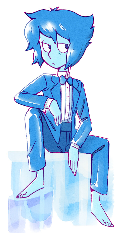 dlartistanon: Happy Birthday DL!!Here is a tired Lapis in a suit (well, tux) for