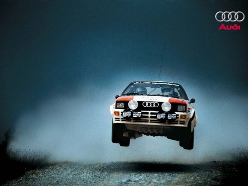 therealcarguys:  What immediately comes to mind when someone says rally; Audi Quattro coupe [1600x1200] - http://amzn.to/1bxGVMr