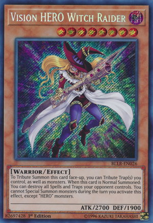 yugiohcardsdaily: Vision HERO Witch Raider “To Tribute Summon this card face-up, you can Tribu
