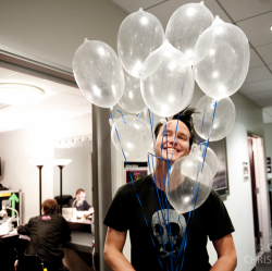 youmeatlasagne:  I would ask why Mark Hoppus looks so happy whilst carrying some condom balloons but then I realised it’s Mark Hoppus 