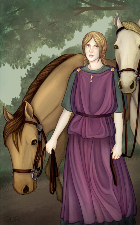 gracedpalmer:Epona:She is a Gallo-Roman goddess - the patron of horses, ponies, mules and donkeys. A