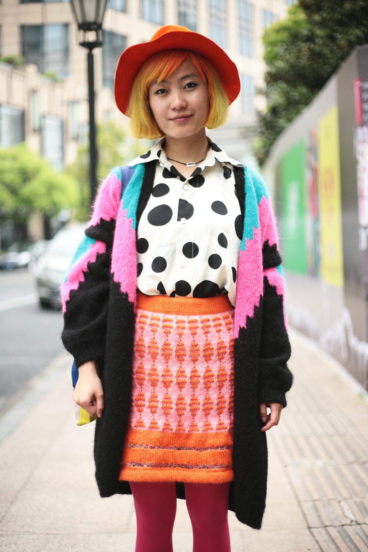 wgsn: Loving the eclectic colour and pattern clashing in this street shot from Shanghai
