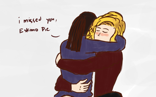 the-artificem:Quick sketch of a Cophine reunion THAT NEEDS TO HAPPEN IN SEASON 3.