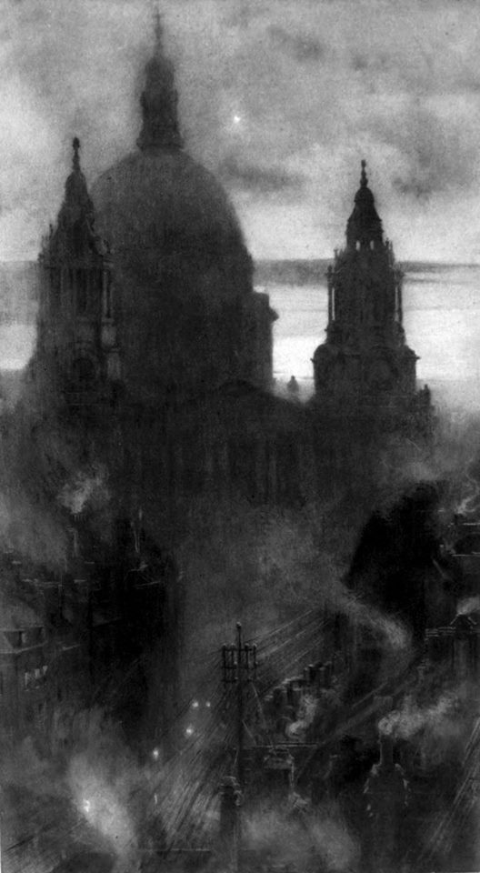 spectral-insomnia:  St. Paul’s At Dawn by William Hyde, c 1900