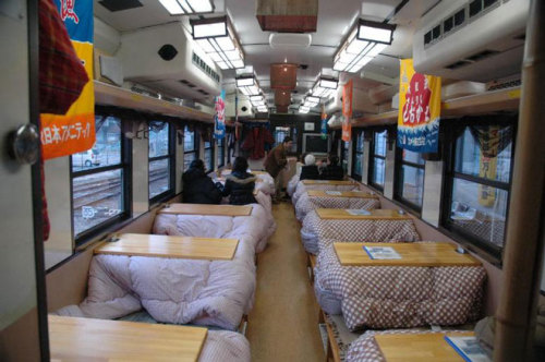 starry-dawn:loveclone:Kotatsu train!(via)so cosy wow