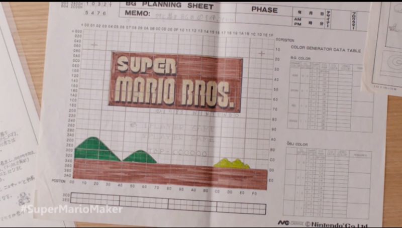 vintageeveryday:  See original graph paper sketches that became ‘Super Mario Bros.’